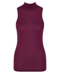 Bordo spalvos Sloggi Ever Cosy Turtleneck termo palaidinė su aukštu kaklu baltame fone