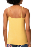 Geltonos Triumph Climate Control Camisole miego palaidinės nugaros pusė su reguliuojamomis petnešėlėmis